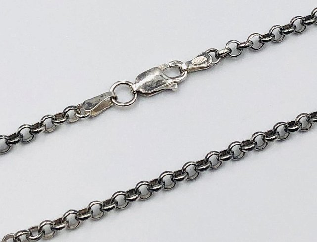 Серебряная цепь с плетением ролло (33720234) 0