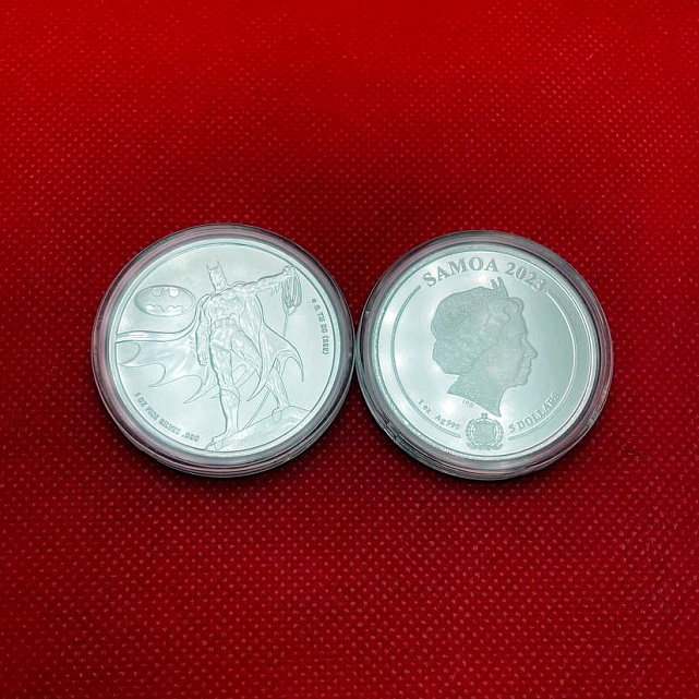 Серебряная монета 1oz Бэтмен 5 долларов 2023 Самоа (30408527) 4