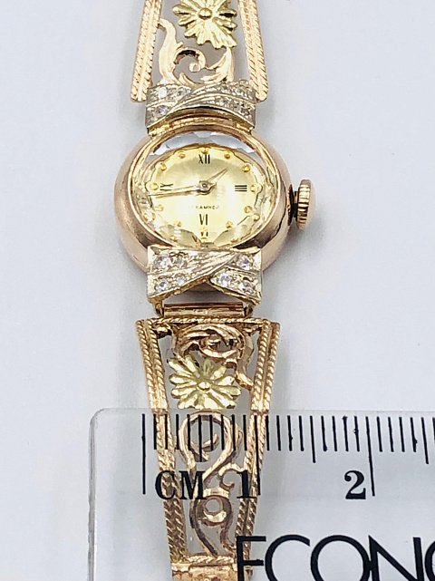 Золотые часы с цирконием (33379011) 2