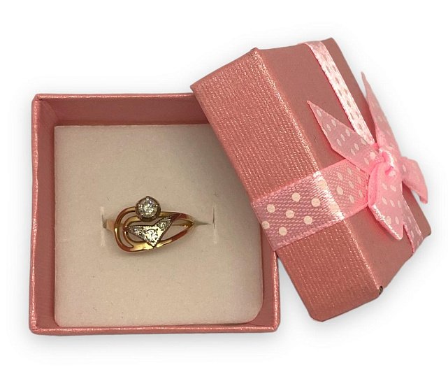 Кольцо из красного и белого золота с бриллиантом (-ми) (29151846)  1