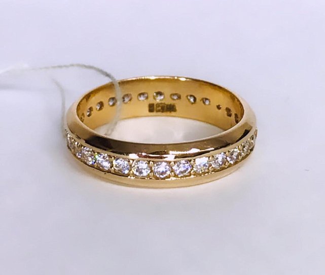 Кольцо из красного золота с цирконием (29957720) 2