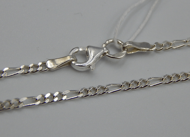 Серебряная цепь с плетением Картье (31931410) 0