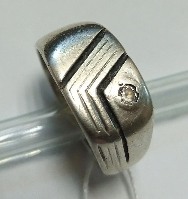 Срібний перстень із цирконієм (33105036) 0