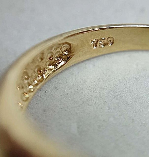Кольцо из желтого золота с сапфиром и бриллиантом (-ми) (33219771) 5