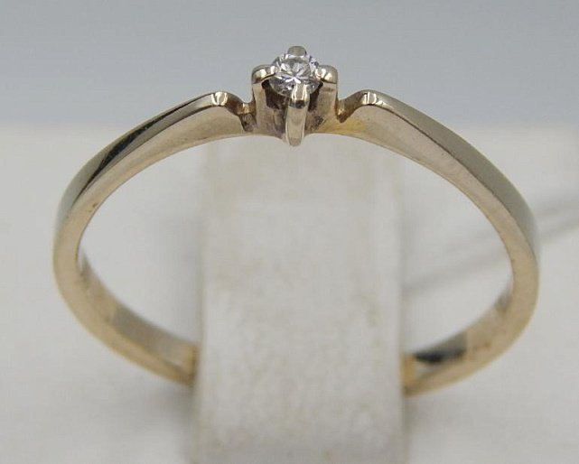 Кольцо из белого золота с бриллиантом (-ми) (30718601) 1