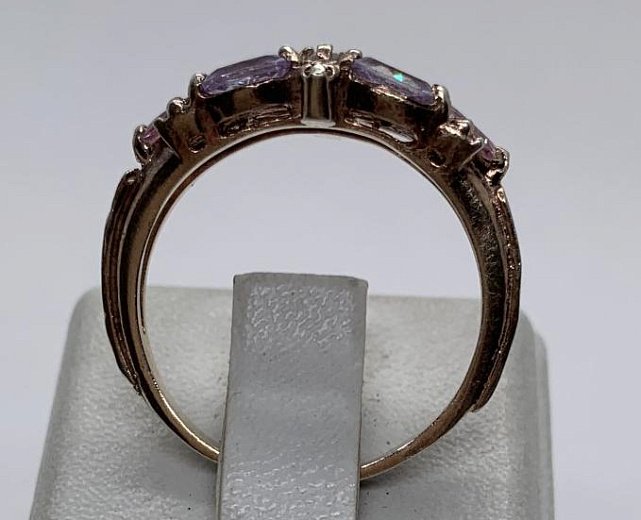 Серебряное кольцо с цирконием (33464651) 3