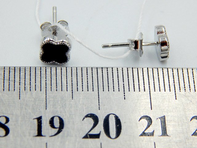 Срібні сережки з оніксом (32867518) 4