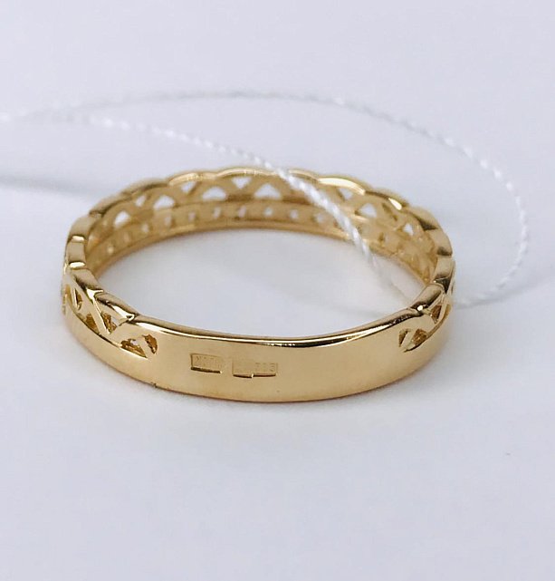 Кольцо из красного золота с цирконием (33967146)  3
