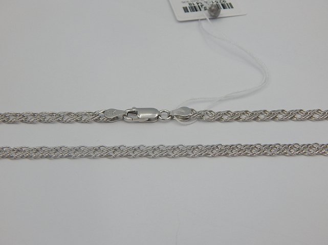 Серебряная цепь с плетением Двойной ромб (30554197) 1