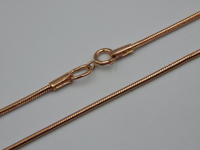 Цепь из красного золота с плетением Снейк (33197900)  2