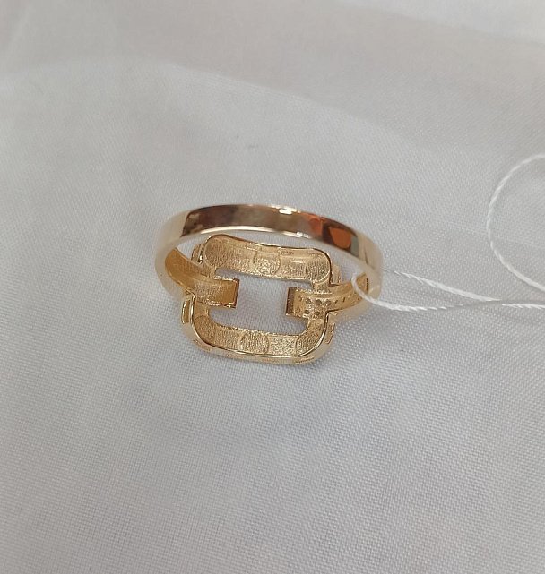 Кольцо из красного золота с цирконием (33914305)  4