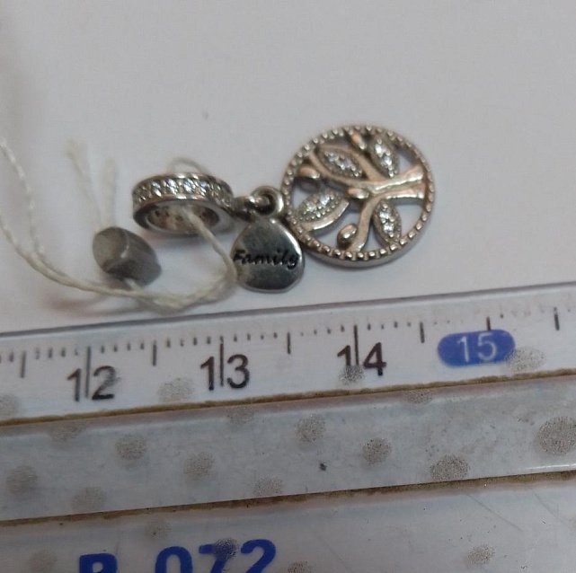 Срібний шарм із цирконієм (30312775) 2