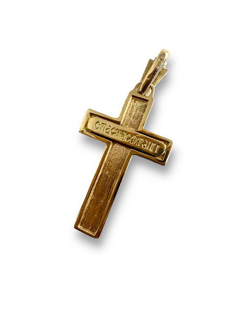 Підвіс-хрест з червоного та білого золота (31409609) 1