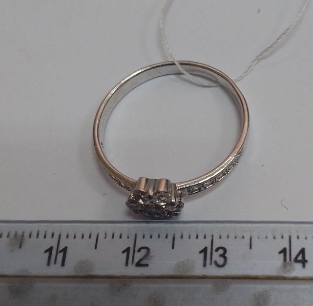 Серебряное кольцо с цирконием (30271221) 3