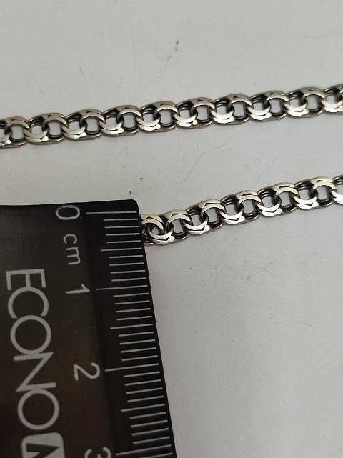 Серебряная цепь с плетением Бисмарк (33806458) 2