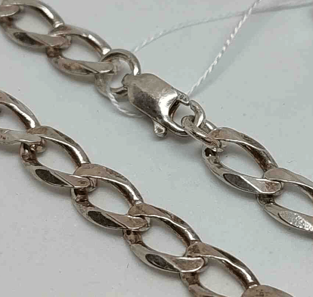 Серебряная цепь с плетением панцирное (28860087) 0