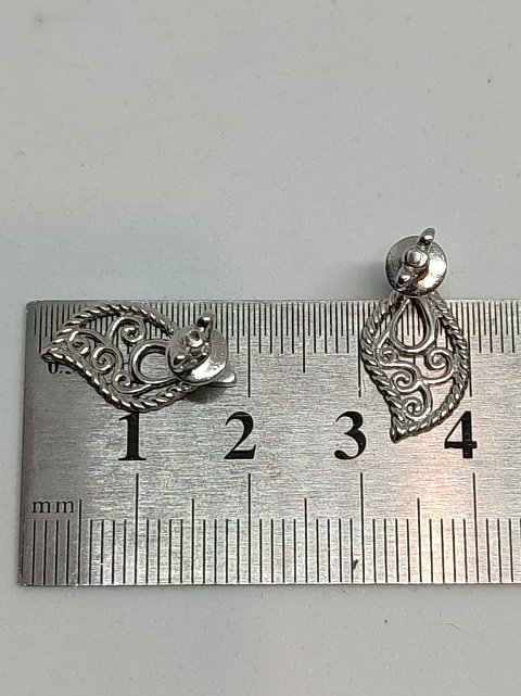 Срібні сережки з цирконієм (32218037) 3