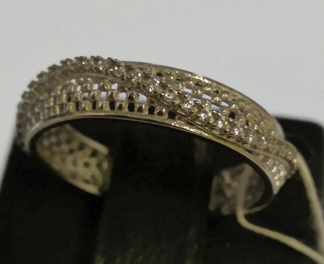 Серебряное кольцо с цирконием (33065884) 3