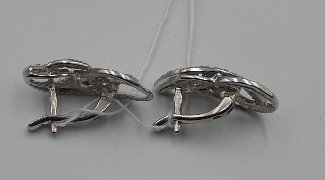 Срібні сережки з цирконієм (32464556) 3