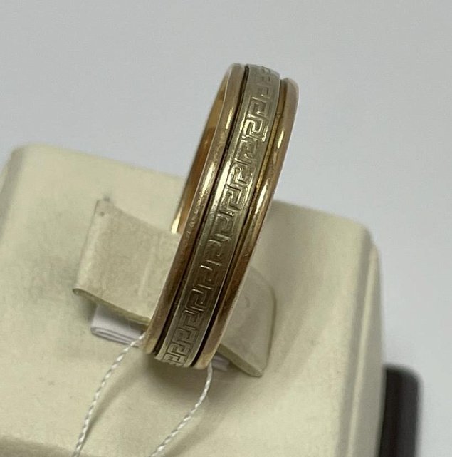 Обручальное кольцо из красного и белого золота (33965380) 1