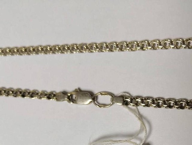Серебряная цепь с плетением Бисмарк (28938358) 0