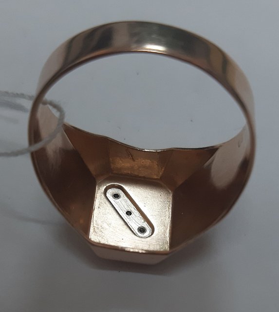 Перстень із червоного та білого золота з цирконієм (30220524) 6