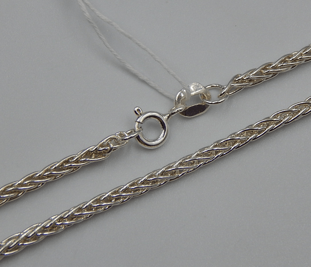 Срібний ланцюг з плетінням Колосок (32433347) 0