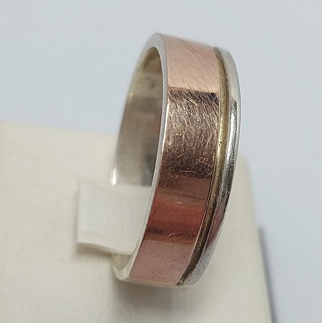 Серебряное кольцо с позолотой (33669734) 1