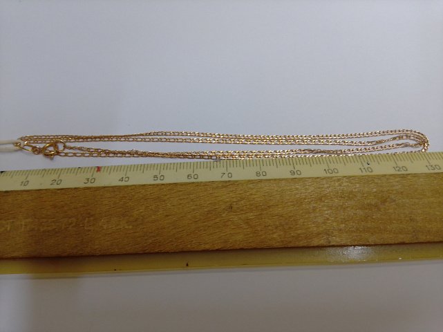 Ланцюжок з червоного золота з плетінням подвійний Ромб (33086837) 5
