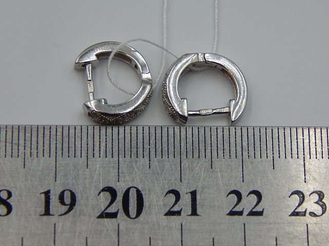 Серебряные серьги с цирконием (33238085) 5