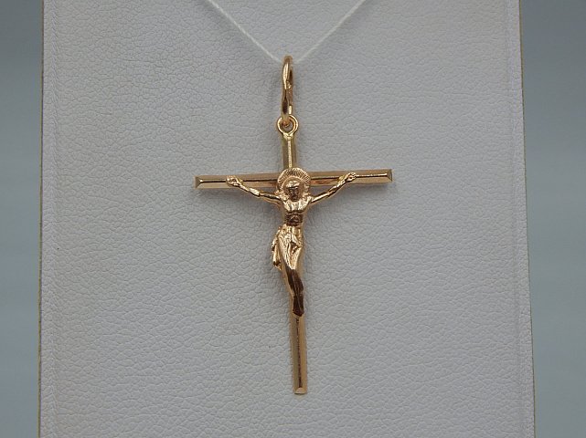 Підвіс-хрест з червоного золота (33945795) 1