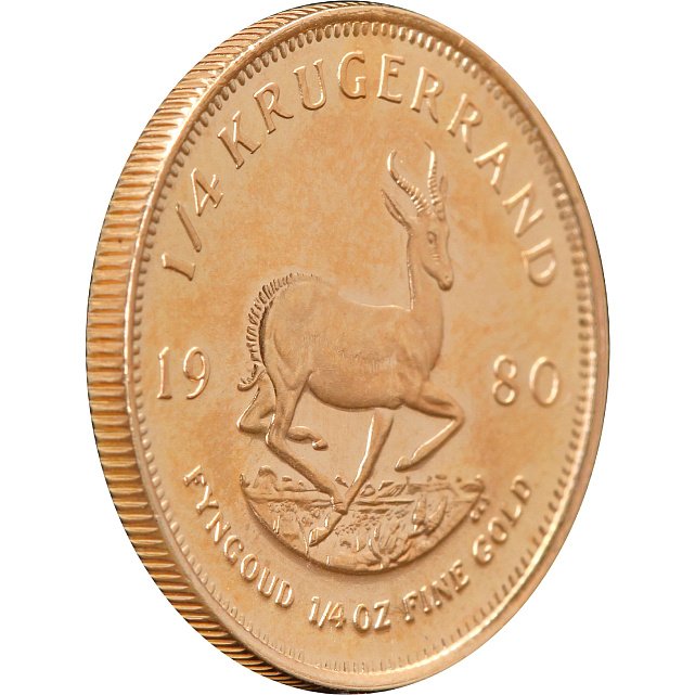 Золотая монета 1/4oz Крюгерранд 1980 Южная Африка (33016372) 3