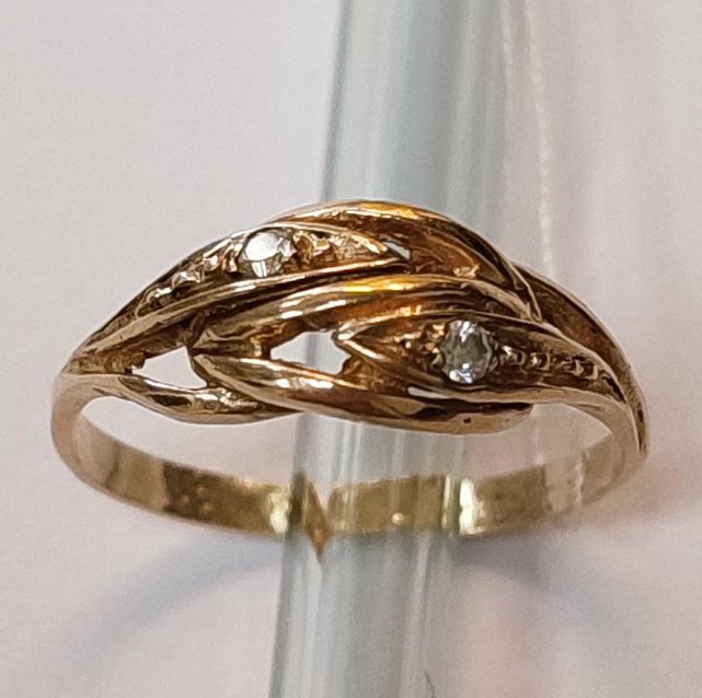 Кольцо из красного золота с цирконием (33723824) 0
