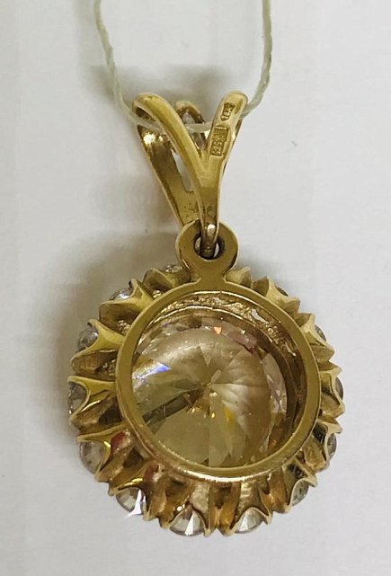 Кулон из красного золота с цирконием (28739439) 1
