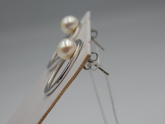 Срібні сережки з перлами (33017150) 3