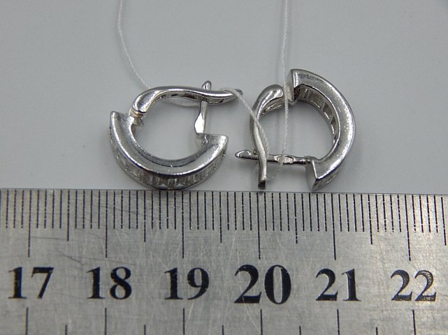 Серебряные серьги с цирконием (33746588) 5