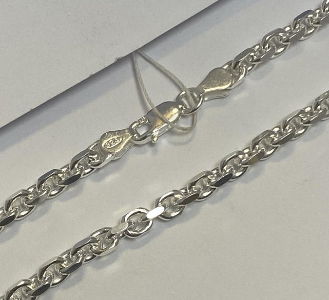 Серебряная цепь с плетением Якорное (33453854) 0