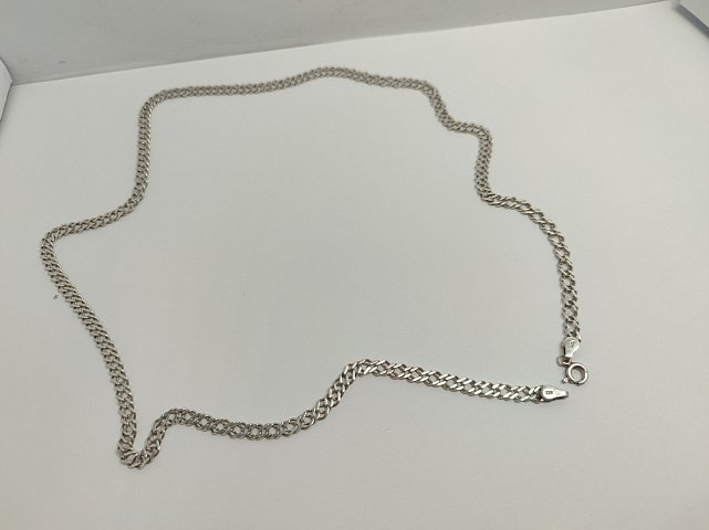 Серебряная цепь с плетением Двойной ромб (33755468) 1