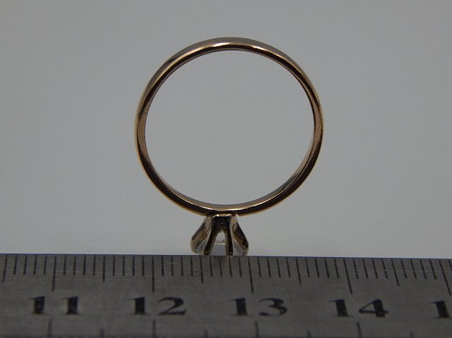 Кольцо из красного золота с цирконием (33430923) 6