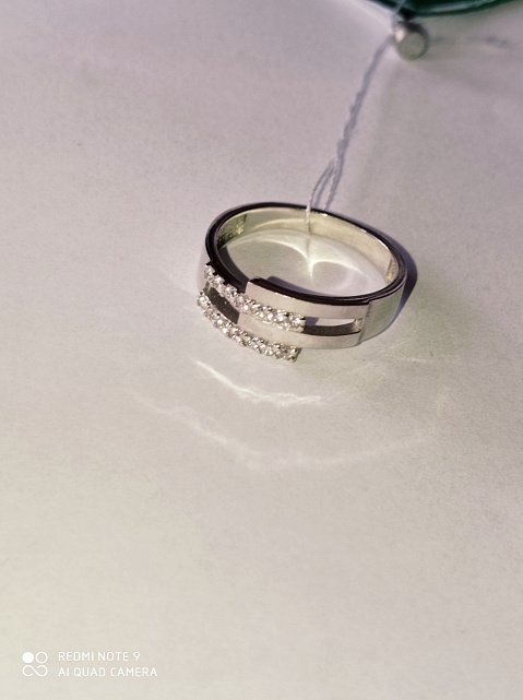 Серебряное кольцо с цирконием (15470674) 1