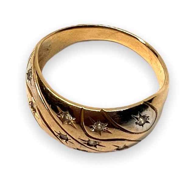 Кольцо из красного и белого золота с цирконием (28965005)  4