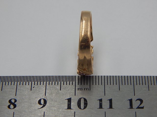 Кольцо из красного золота с цирконием (28290700) 8