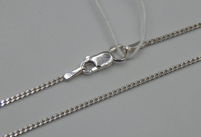 Серебряная цепь с плетением панцирное (32433368) 0