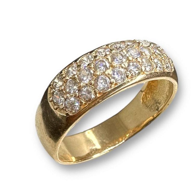 Кольцо из красного золота с цирконием (31205053) 2