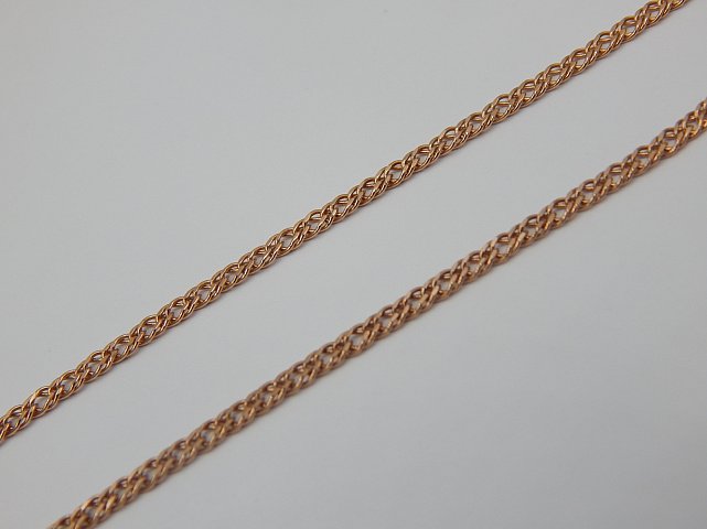 Ланцюжок з червоного золота з плетінням подвійний Ромб (33678770) 1