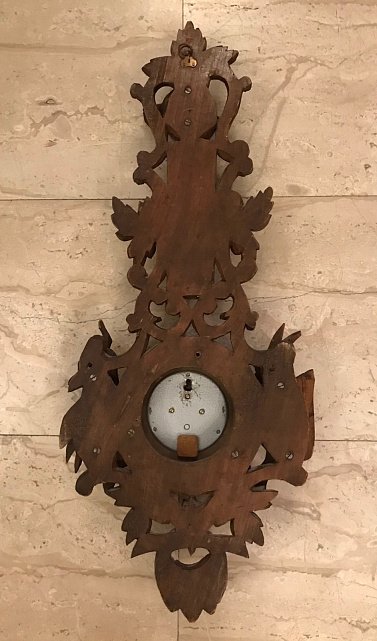 Старинный барометр «Трофеи охотника» (дерево) ХХ век (31319710) 7