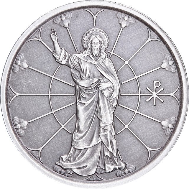 Серебряная монета 1oz Свет Христа 2 тала 2022 Самоа (Antique) (29360750) 1