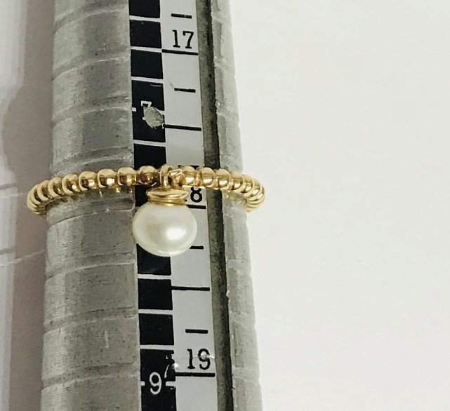 Кольцо из красного золота с жемчугом (30500928) 3