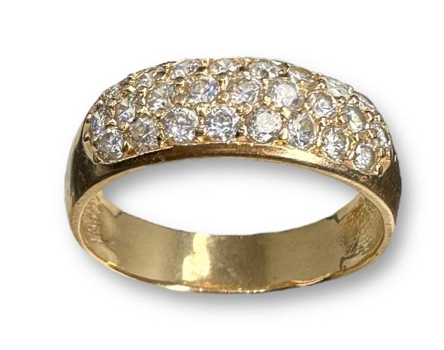 Кольцо из красного золота с цирконием (31205053) 1