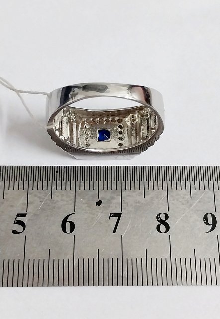 Серебряный перстень с цирконием (30827653) 5